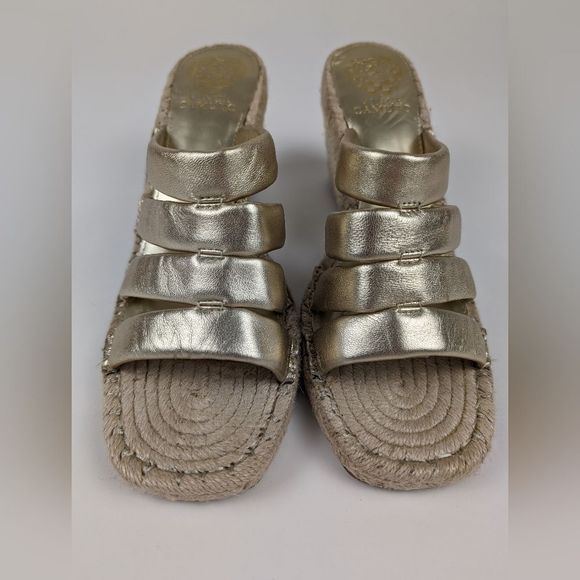 Vince Camuto Women's Molisana Espadrille Wedge Sandal 9M in Egyptian Gold NEW - Picture 9 of 9